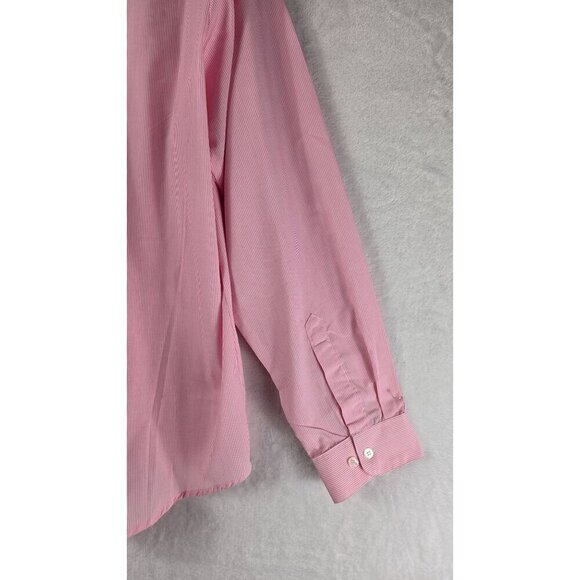 Rock N Roll Women's Shirt 50's Elvis Pink White Stripe XL Button-Up Long Sleeve - Picture 12 of 16